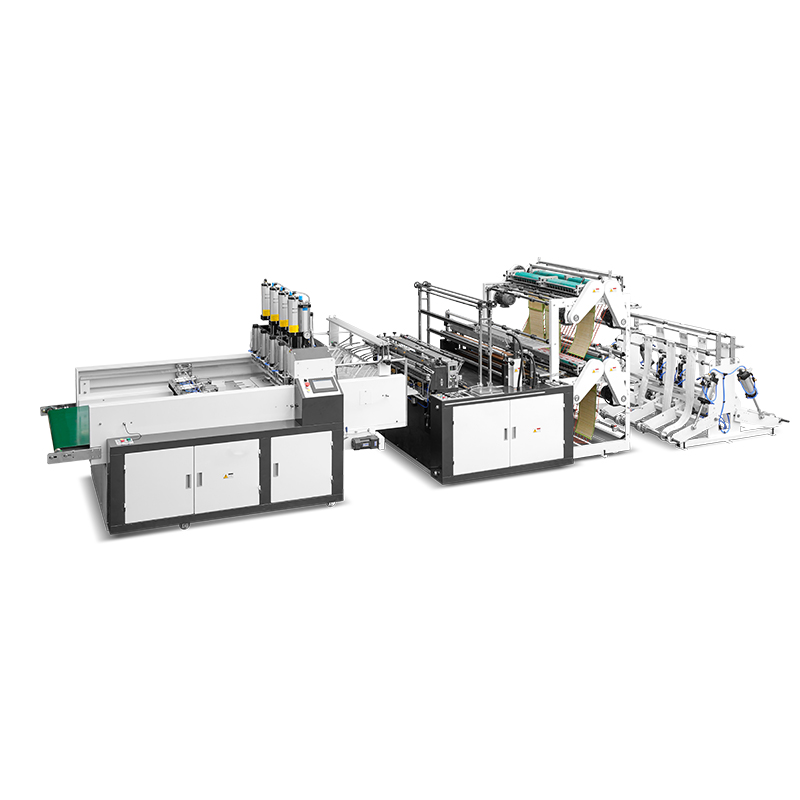 Máy Cắt Và Hàn Túi Nhựa Nhiều Lớp Nhiều Dòng Kép với Máy Đục Lỗ Tự Động